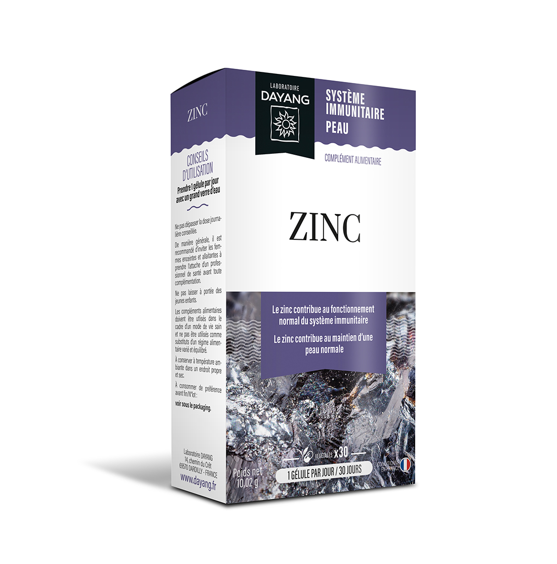 Zinc Dayang - boîte de 30 gélules