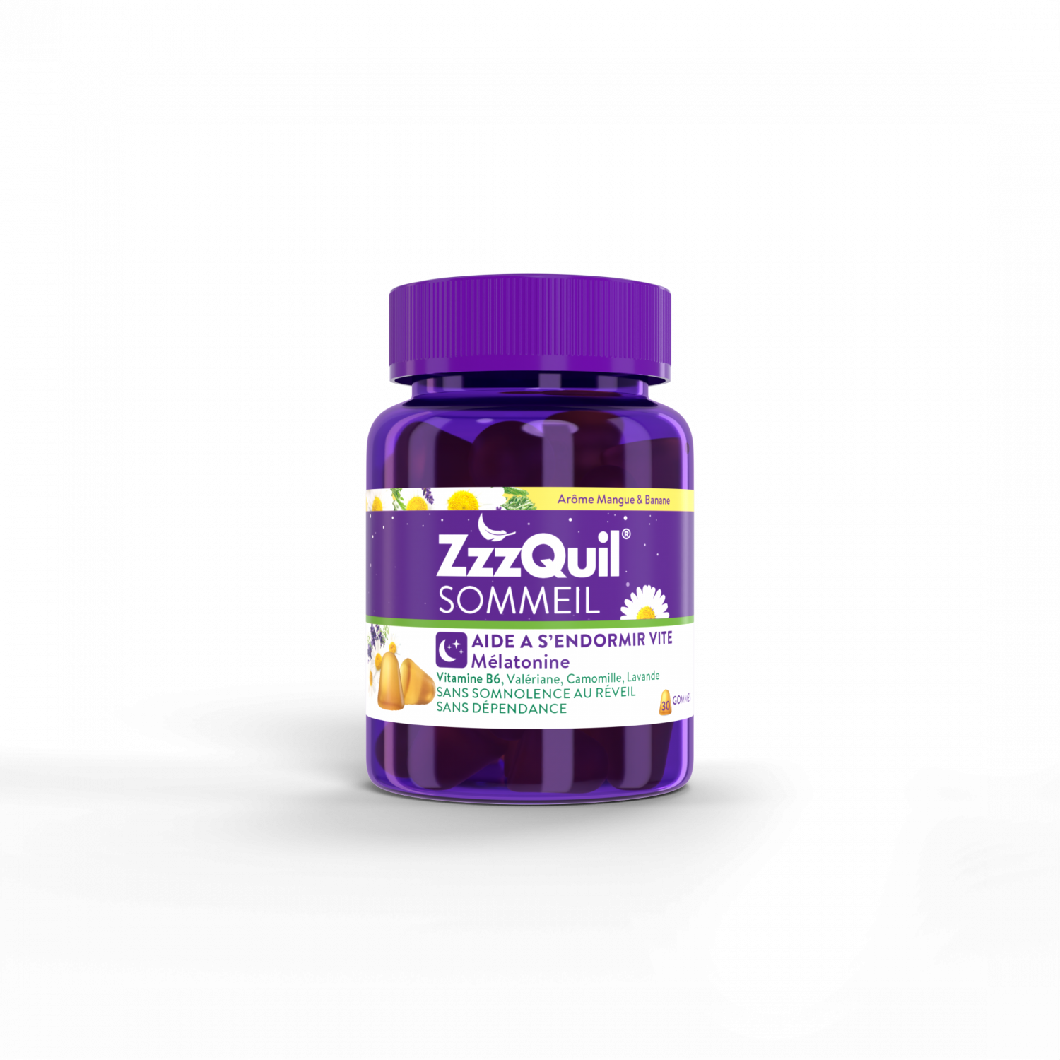 ZzzQuil Sommeil arôme mangue banane complément alimentaire aide au