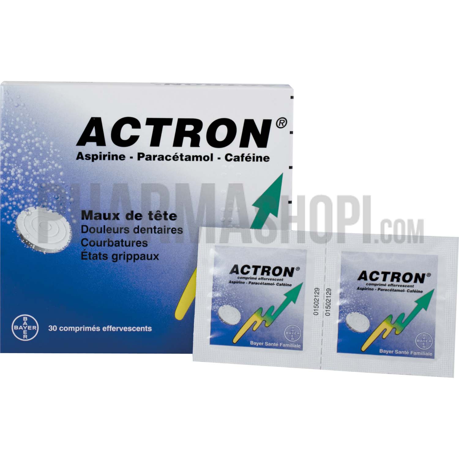 Actron comprimé effeverscent - boîte de 30 comprimés