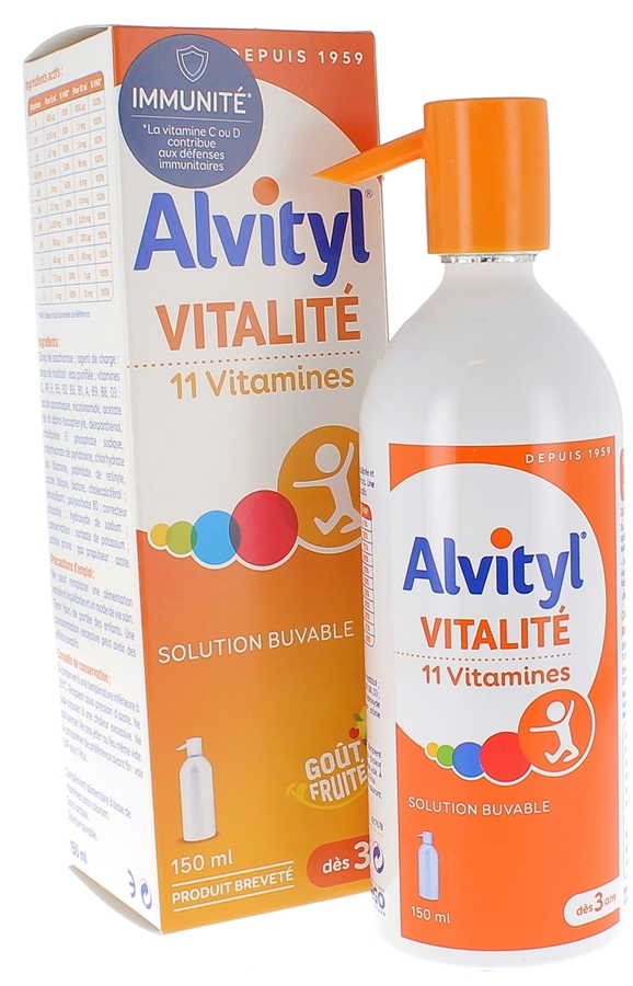 Alvityl sirop multivitamines goût fruits rouges - flacon de 150 ml