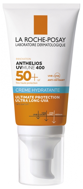 Anthelios UVmune 400 Crème hydratante SPF50+ sans parfum La Roche-Posay - tube de 50 ml