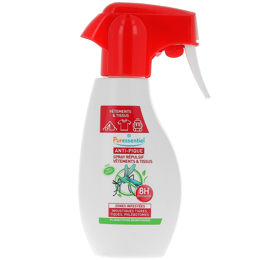 Anti-pique spray répulsif vêtements & tissus Puressentiel - Spray de 150 ml