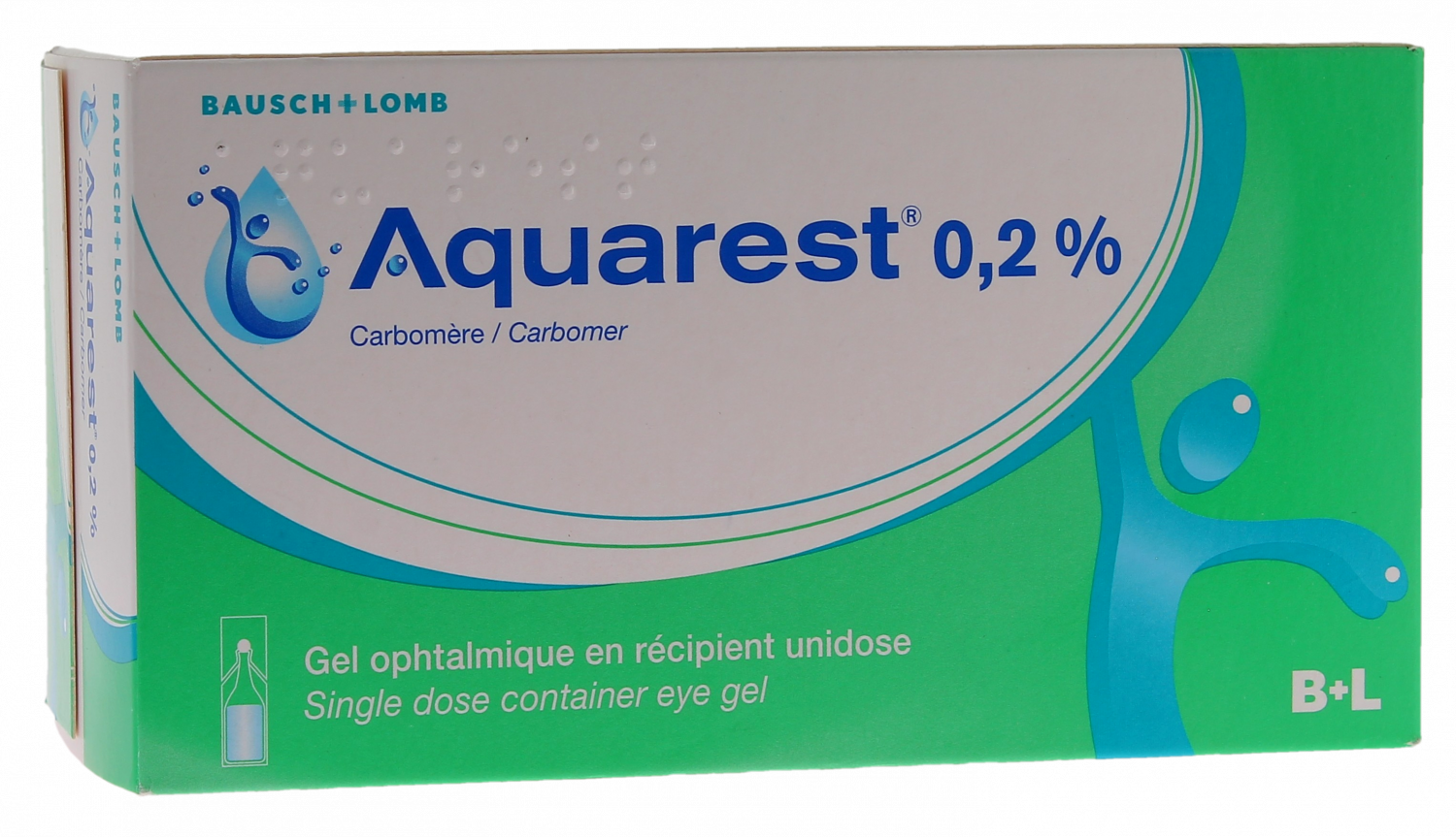 Aquarest 0,2% gel ophtalmique - boîte de 60 récipients unidose
