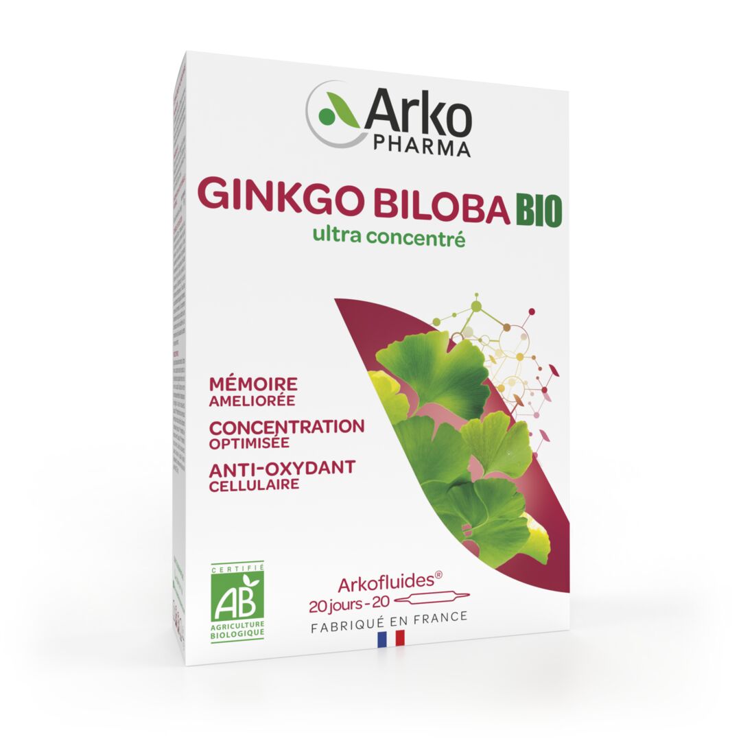 Arkofluides mémoire concentration Arkopharma ginkgo biloba complément — free download