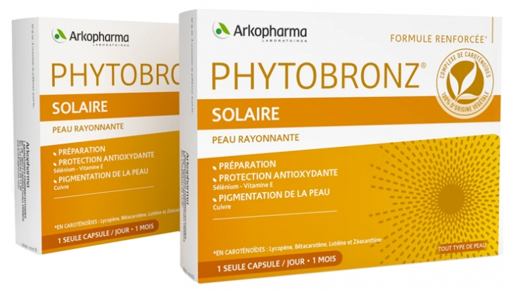 Phytobronz Solaire Arkopharma - lot de 2 boîtes de 30 capsules