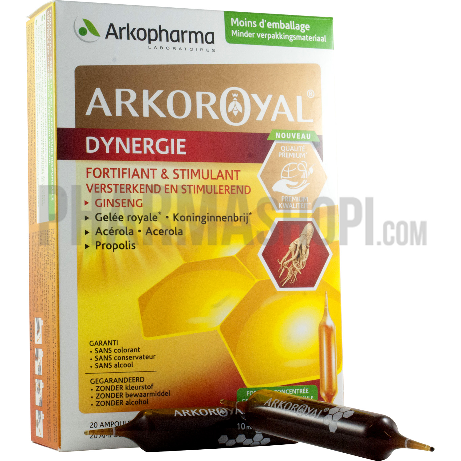 Arkoroyal Dynergie fortifiant & stimulant Arkopharma - Boite de 20 ampoules