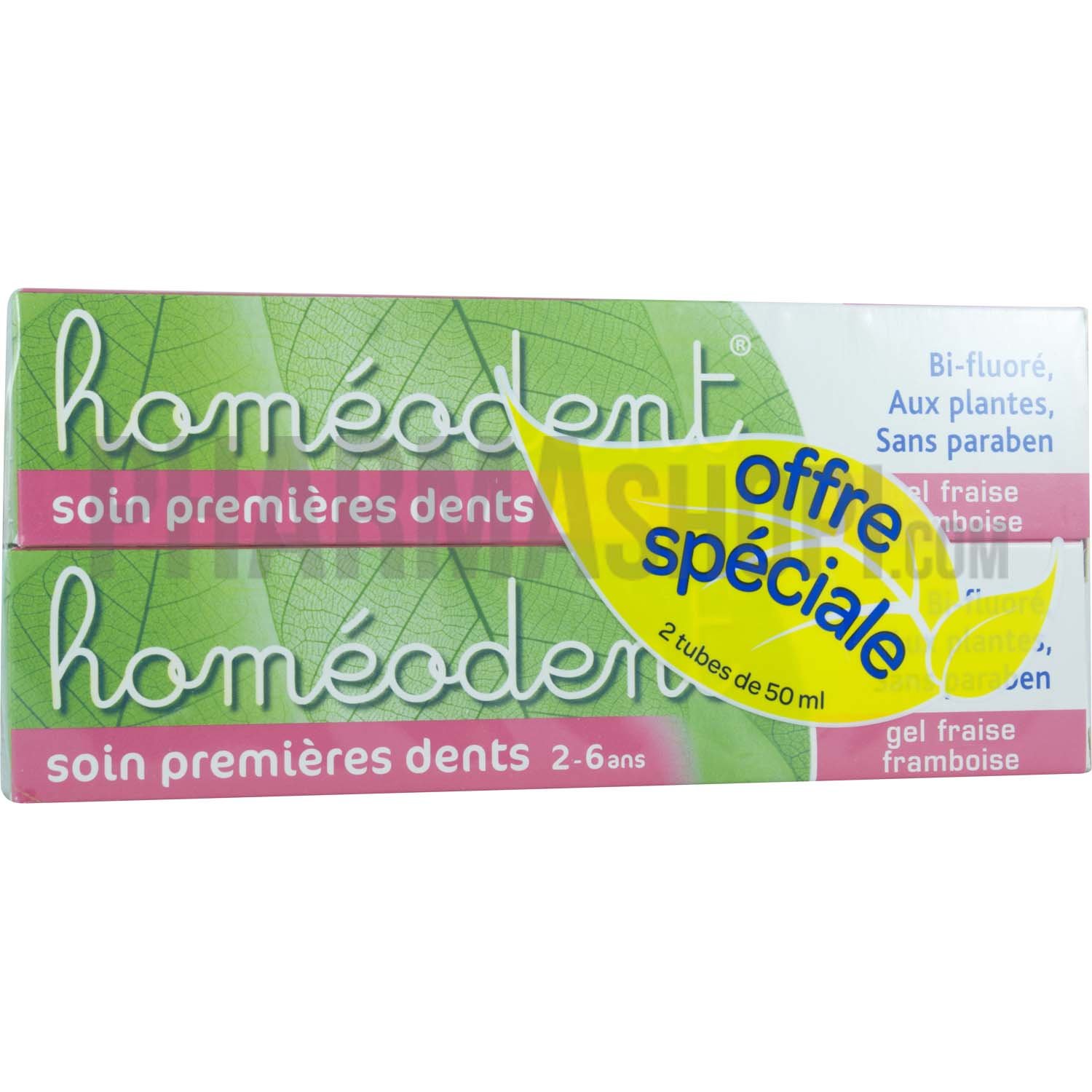 Homéodent soin premières dents 2-6 ans gel fraise framboise Boiron - 2 tubes de 50 ml