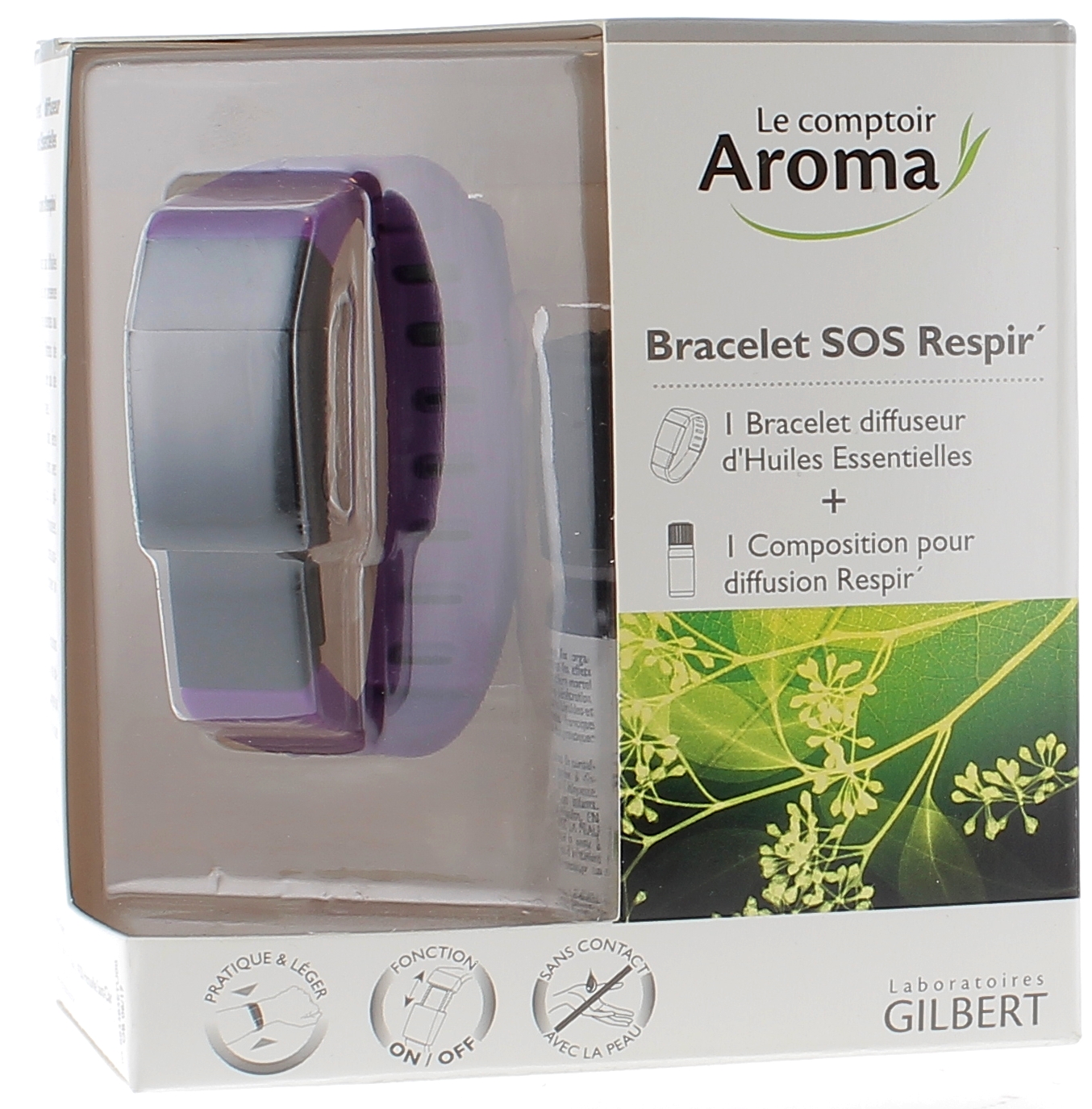 Bracelet SOS Respir' Le comptoir Aroma - 1 bracelet