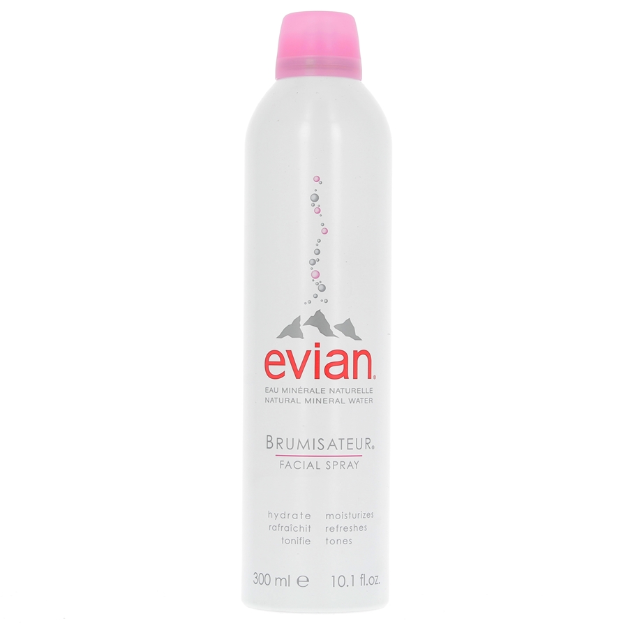 Brumisateur Evian, hydrate, rafaîchit, tonifie, eau minérale naturelle