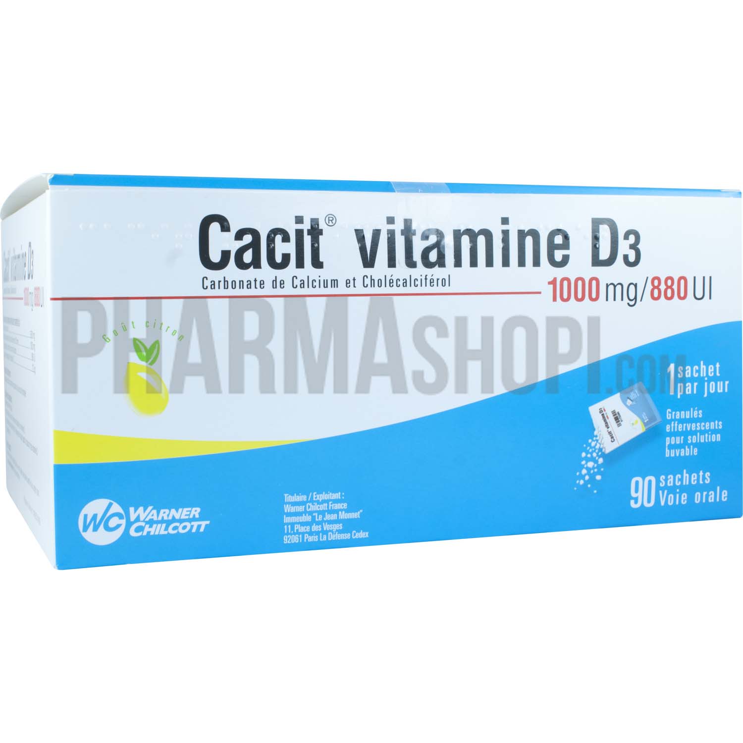 Cacit Vitamine D3 1000mg/880 U.I - 90 sachets