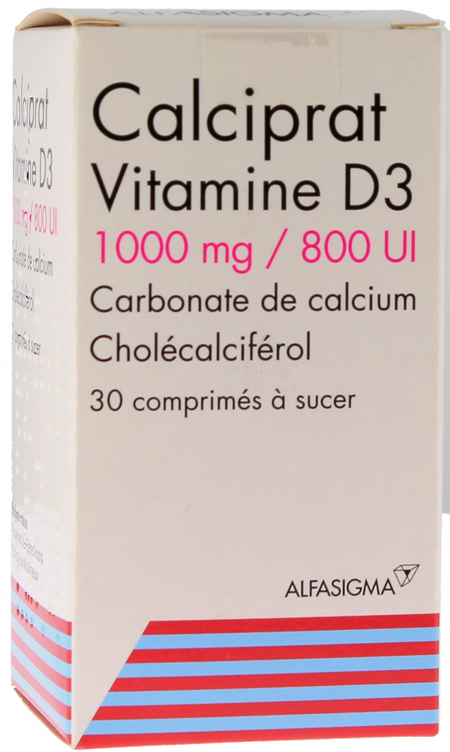 Calciprat Vitamine D3 1000mg/800 U.I - 30 comprimés à sucer
