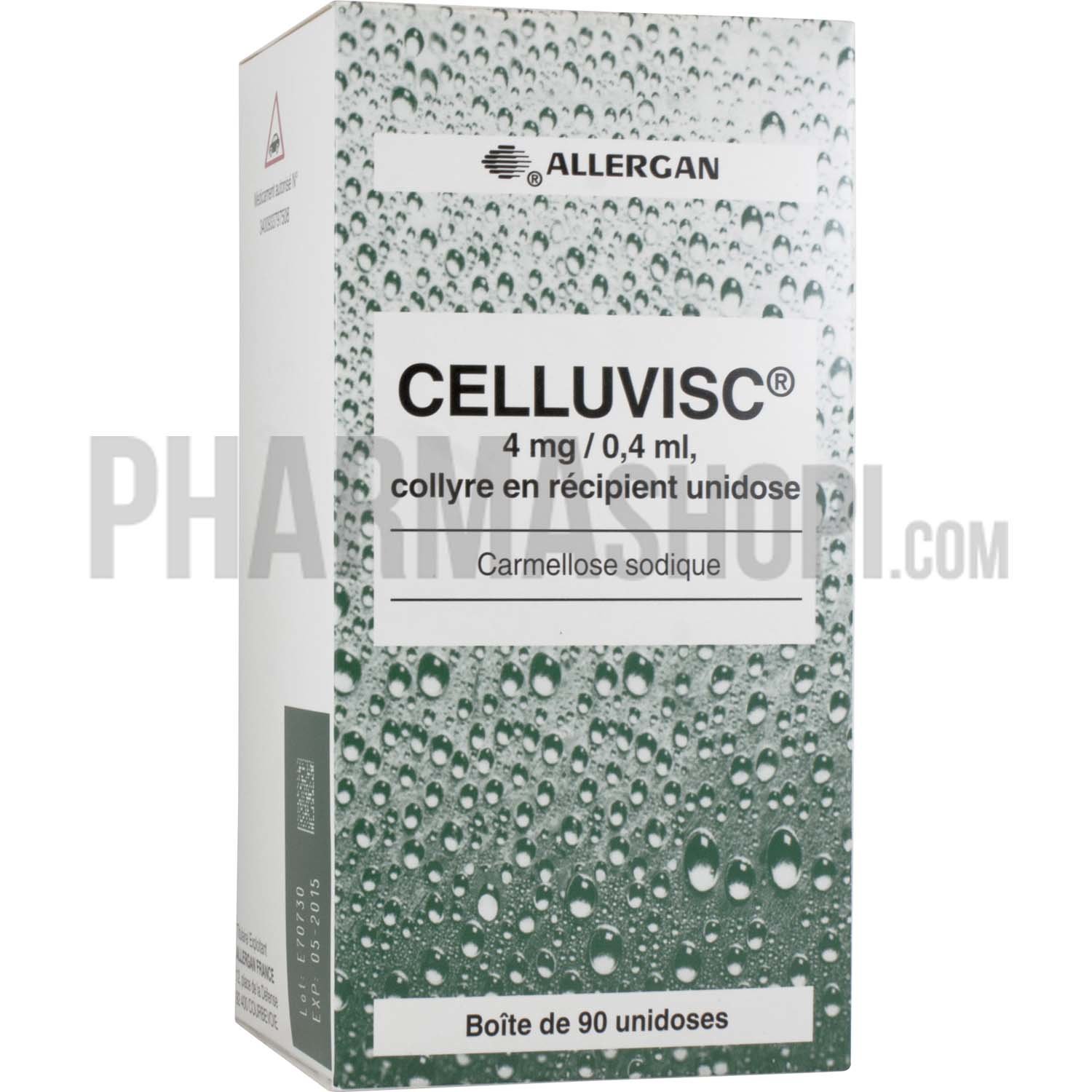 Celluvisc 4mg/0,4ml collyre en récipient unidose - boîte de 90 unidoses