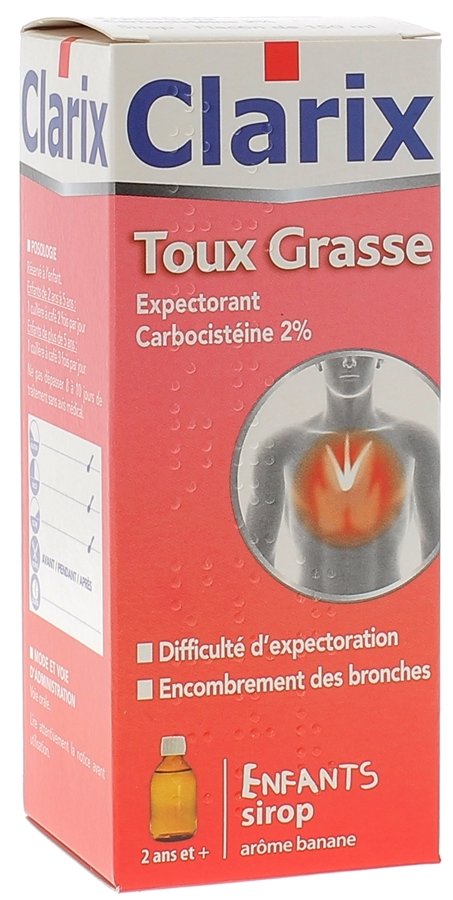 Clarix expectorant 2% sirop enfant - flacon de 150 ml