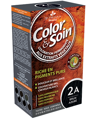 Color & soin coloration permanente brun azuré 2A Les 3 chênes - 1 kit