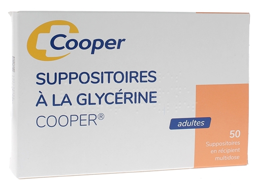 Suppositoires à la glycérine - Constipation passagère - Adulte - 25  suppositoires - COOPER