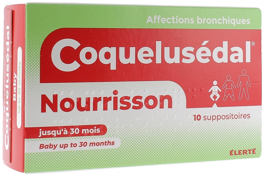 Coquelusédal nourrisson suppositoire - boite de 10 suppositoires