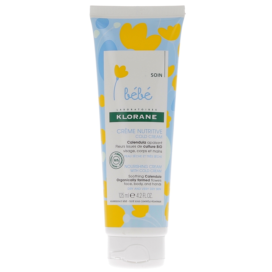 Cold Cream Nourishing Cream - Soothing Calendula - Klorane Baby - 125 ml  Klorane