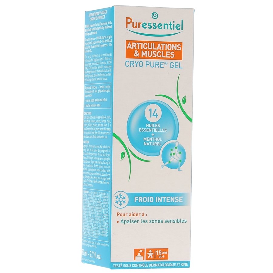 Cryo Pure gel articulations & muscles Puressentiel - tube de 80 ml