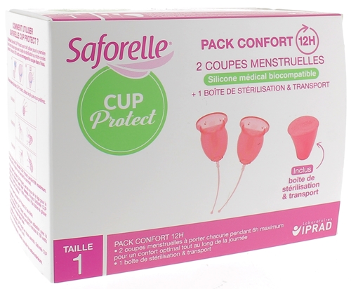 Cup Protect Coupes menstruelles taille 1 Saforelle - 2 coupes menstruelles