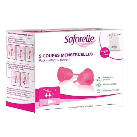 Cup Protect Coupes menstruelles taille 1 Saforelle - 2 coupes menstruelles