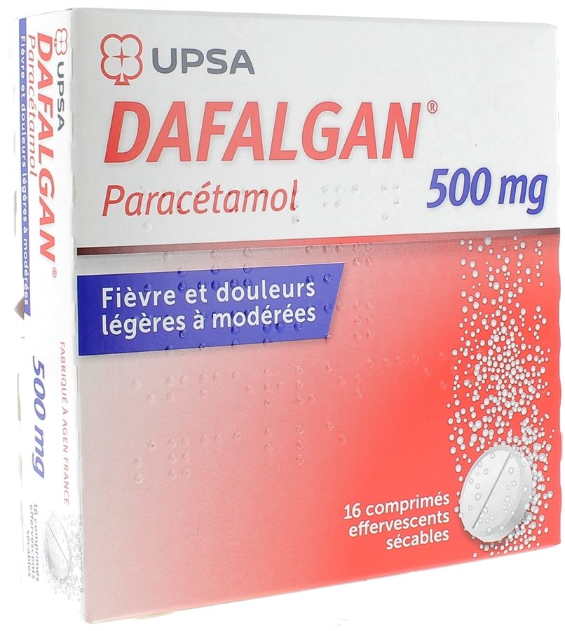 Dafalgan 500mg - 16 comprimés effervescents sécables