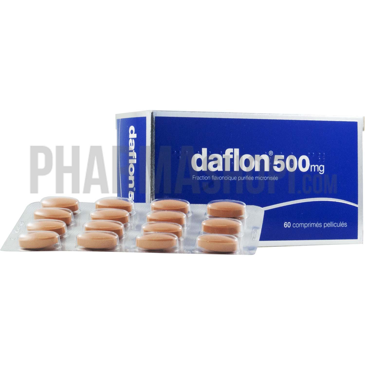 Daflon 500 mg comprimés - Médicament produit pour la circulation et les  hémorroïdes