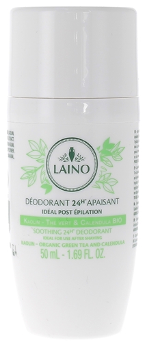 Déodorant efficacité 24H extrait de thé vert bio Laino - roll-on de 50 ml