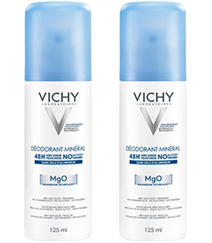 Déodorant Minéral 48h spray Vichy 2 sprays de 125 ml