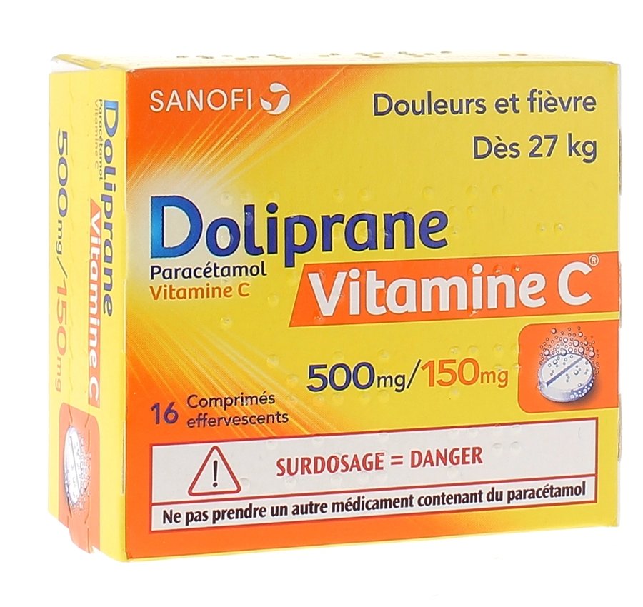 Doliprane Vitamine C 500mg 16 Comprimes Effervescents Doliprane Vitamine C 500mg 16 Comprimes Effervescents