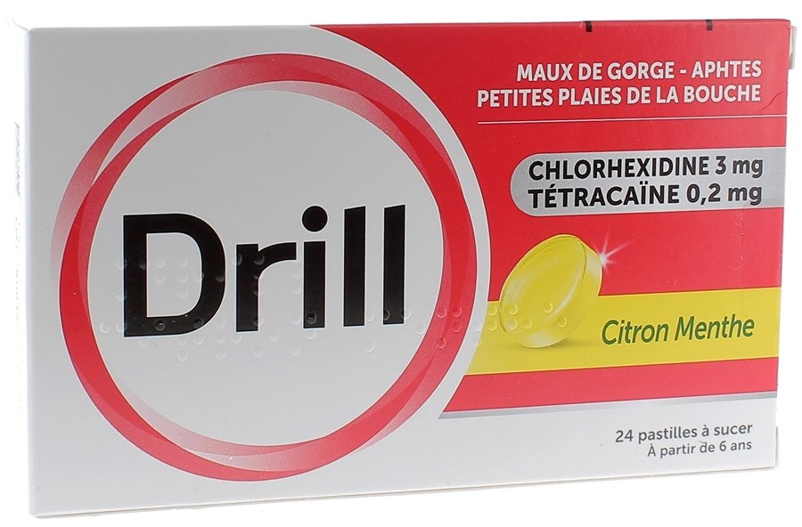 Drill citron menthe pastille à sucer - boîte de 24 pastilles