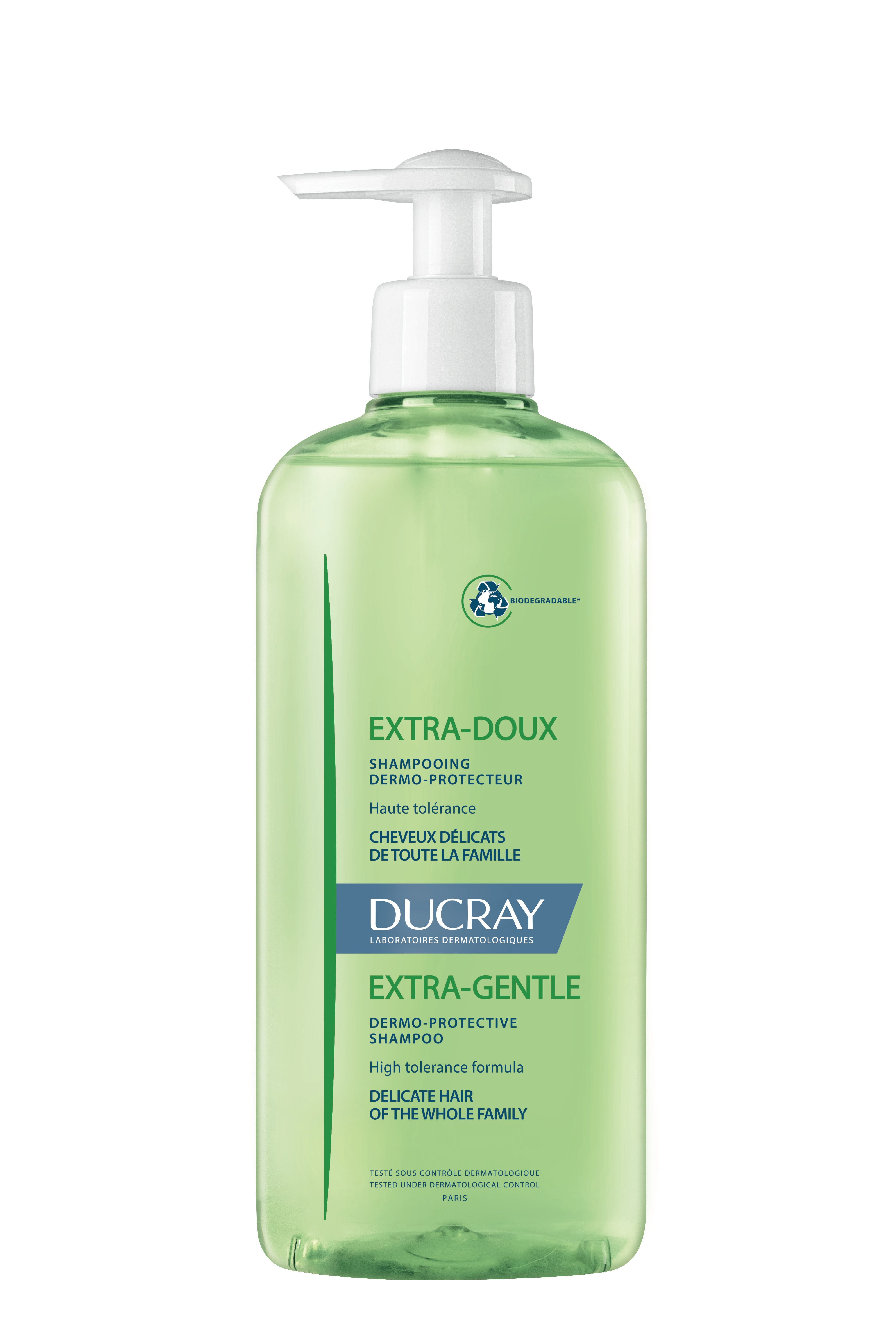 Extra-doux shampooing traitant dermo-protecteur Ducray - flacon-pompe de 400 ml