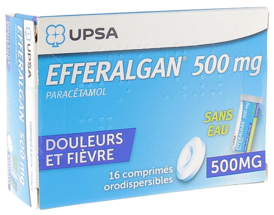 EfferalganOdis 500mg comprimé orodispersible 16 comprimés