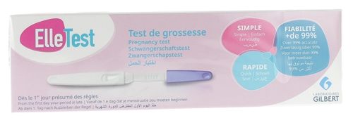 ElleTest test de grossesse dès le 1er jour de retard, 1 test de grossesse