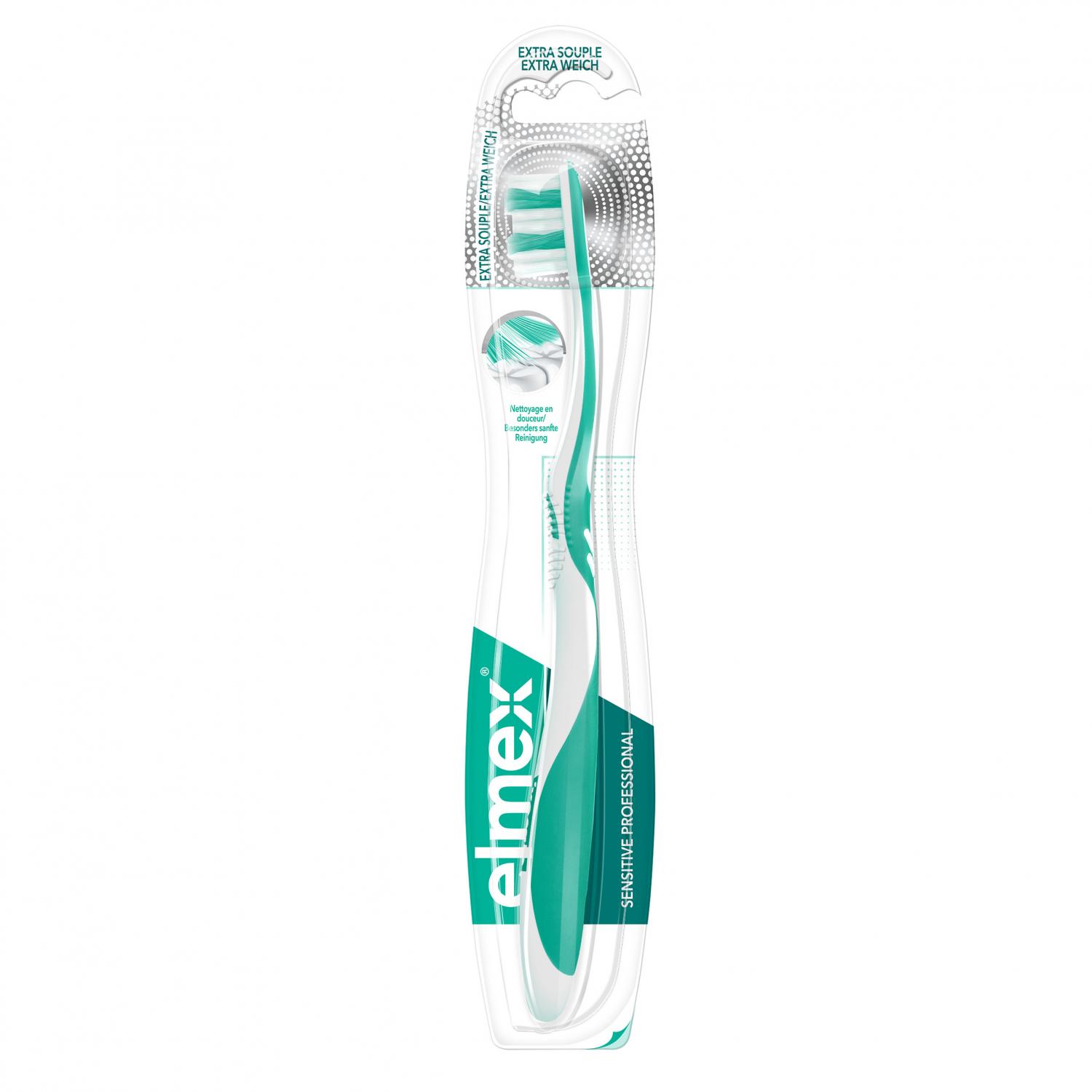 Brosse à dents sensitive professional extra souple Elmex - 1 brosse à dents