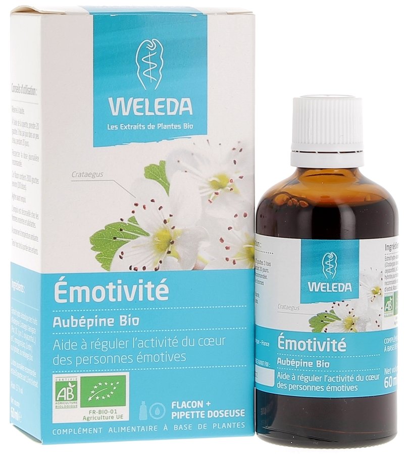 Émotivité Aubépine Bio Weleda - flacon de 60 ml