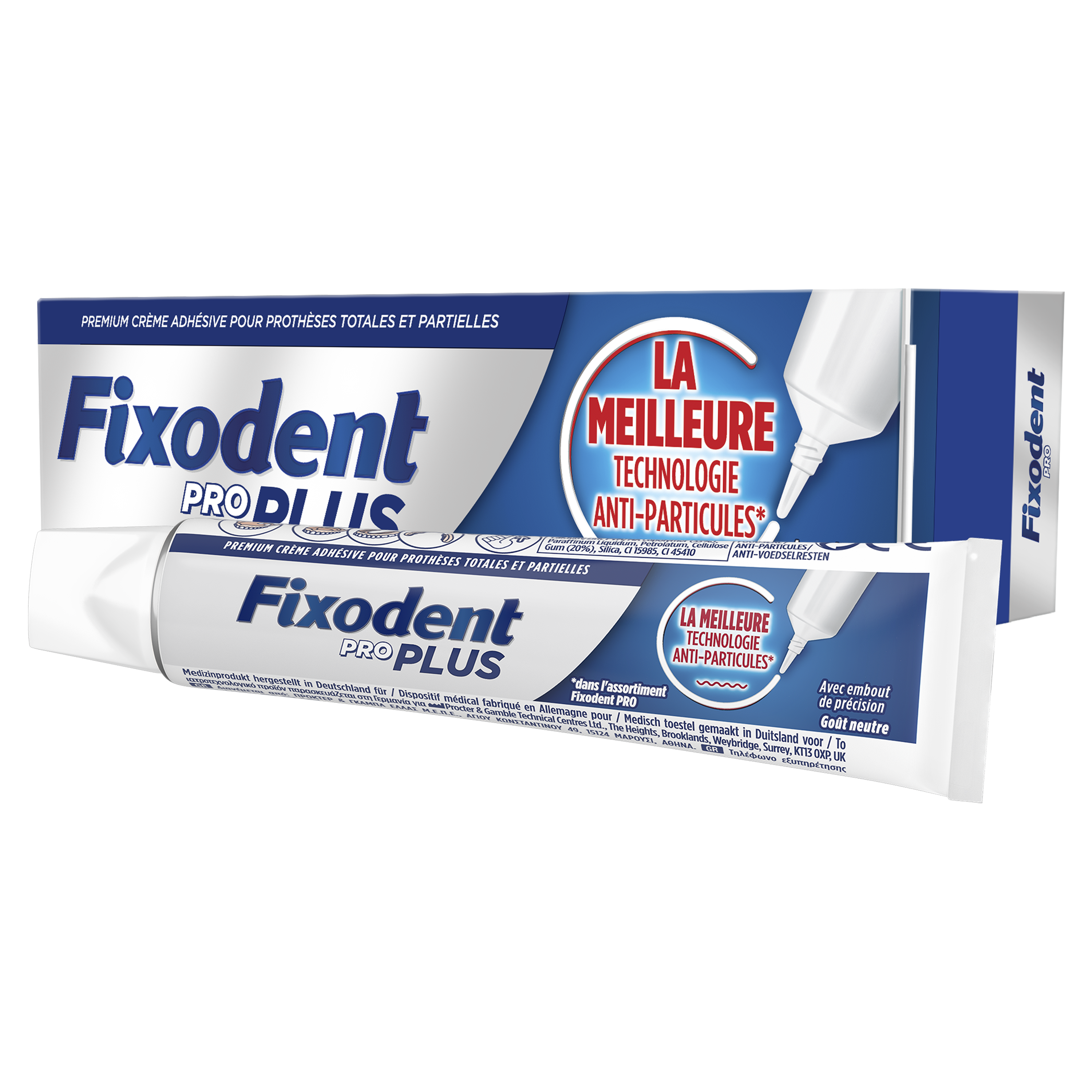 Fixodent pro anti-particules crème fixative appareils dentaires - Tube 40 g