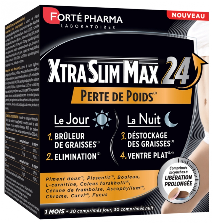 XtraSlim Max 24 Forté Pharma - boîte de 60 comprimés