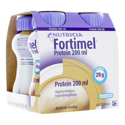 Fortimel protein goût moka Nutricia - 4 bouteilles de 200 ml