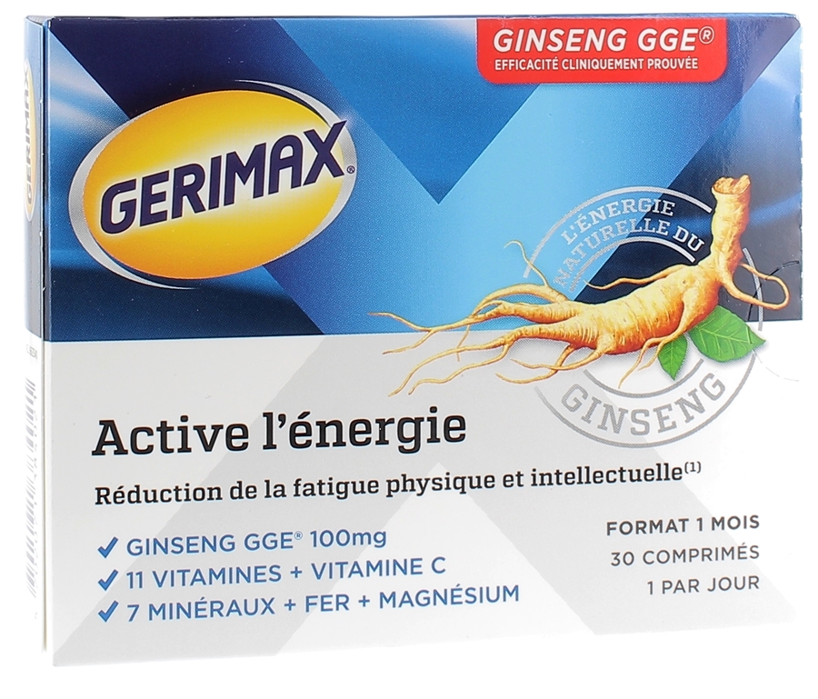 Gerimax active l'énergie - boite de 30 comprimés