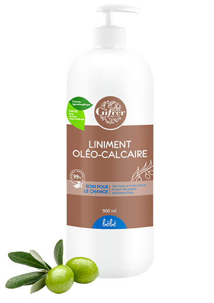 Liniment pour bébé oléo-calcaire Gifrer - Flacon pompe 900 ml