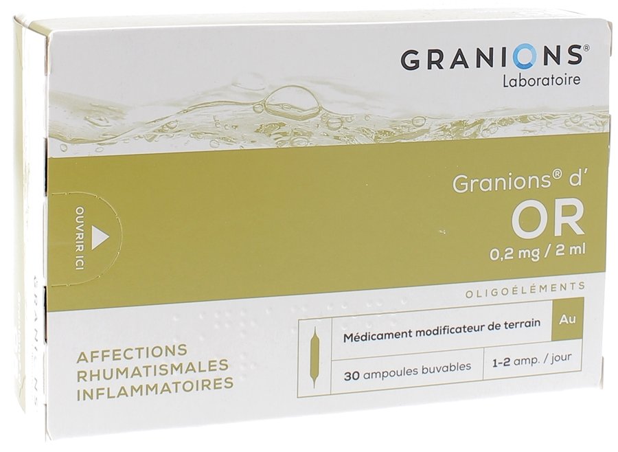 Granions d'or 0,2mg - Boîte de 30 ampoules de 2ml