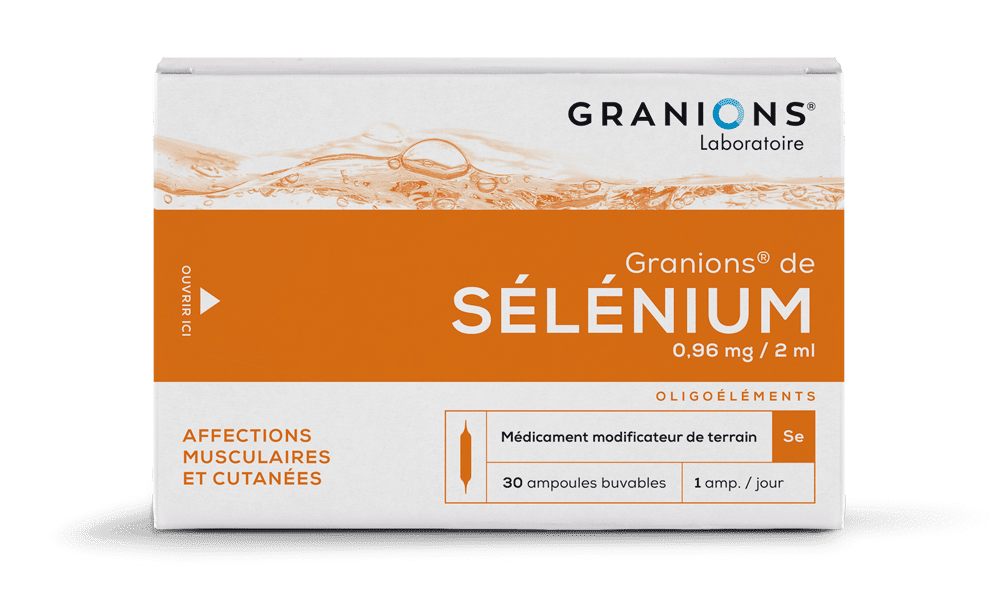 Granions de Selenium 0,96mg, 30 ampoules de 2ml