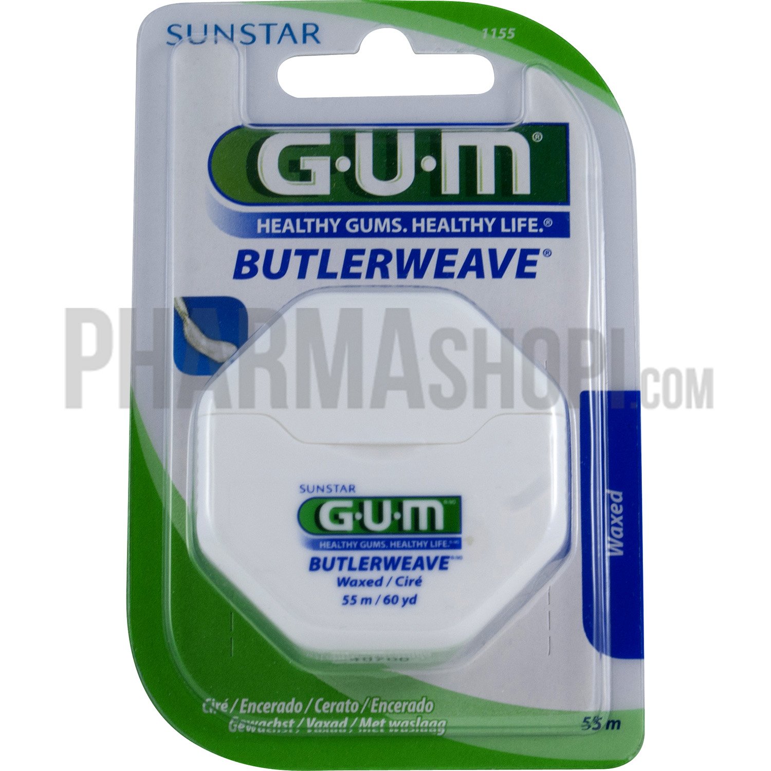 Fil dentaire plat Butlerweave ciré Gum - 55 mètres