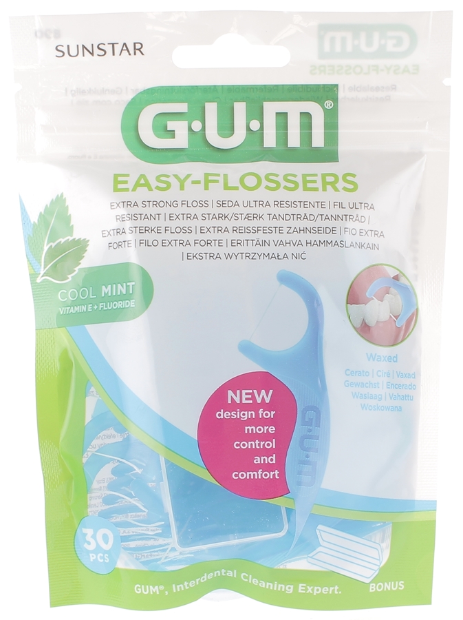 Fil dentaire sunstar easy-flossers Gum - sachet de 30 flossers porte fil