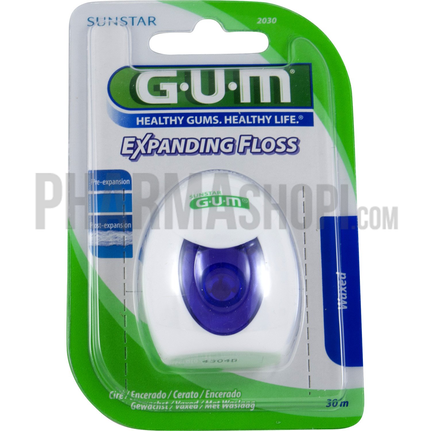 Gum expanding Floss fil ciré Gum - 30 mètres