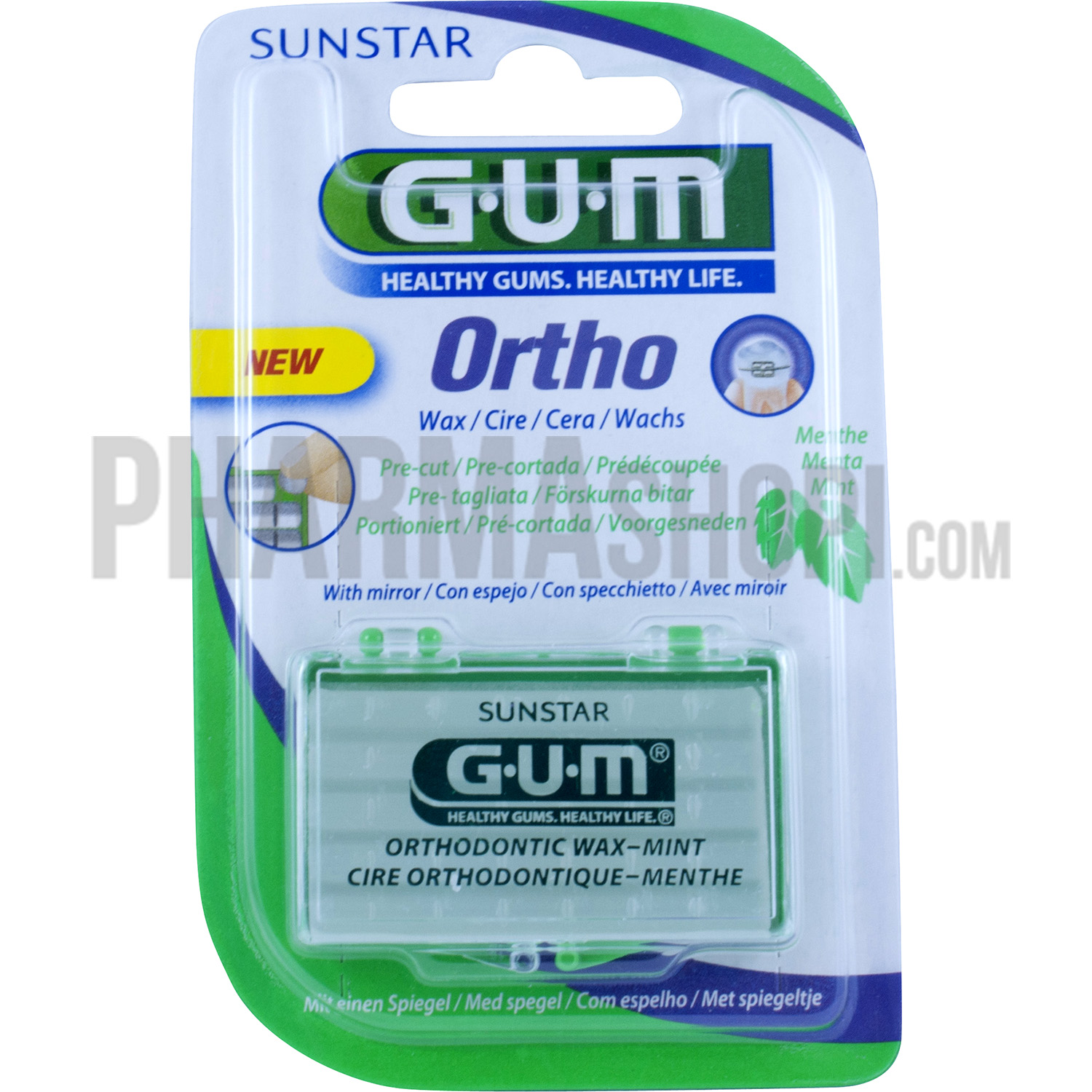 Gum ortho cire orthodontique prédécoupée menthe - 1 boîte de cire