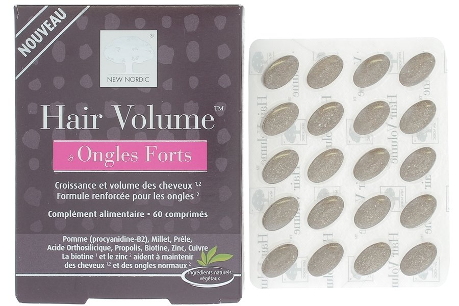 Hair volume & ongles forts New Nordic - boite de 60 comprimés