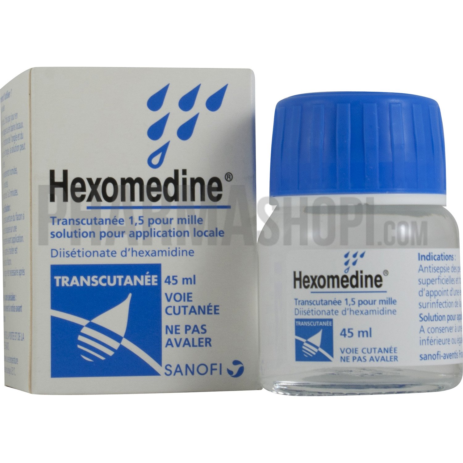 Hexomedine transcutanée 1,5/1000 solution pour application ...