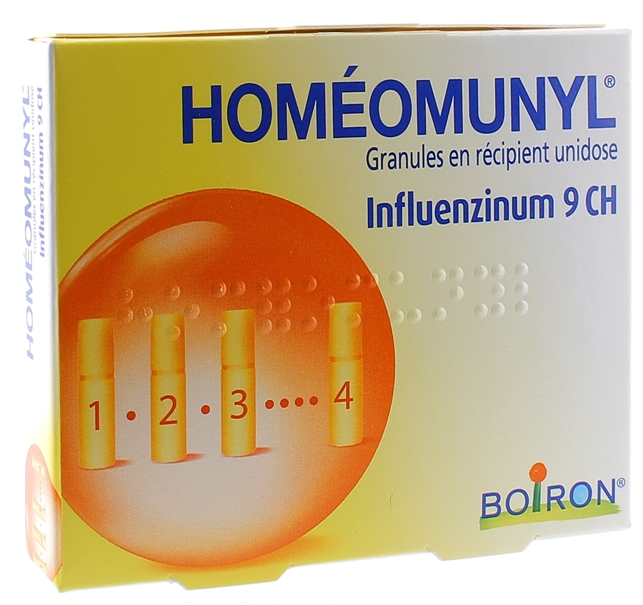 Homéomunyl granules en récipient unidose Boiron - boite de 4 récipients unidoses