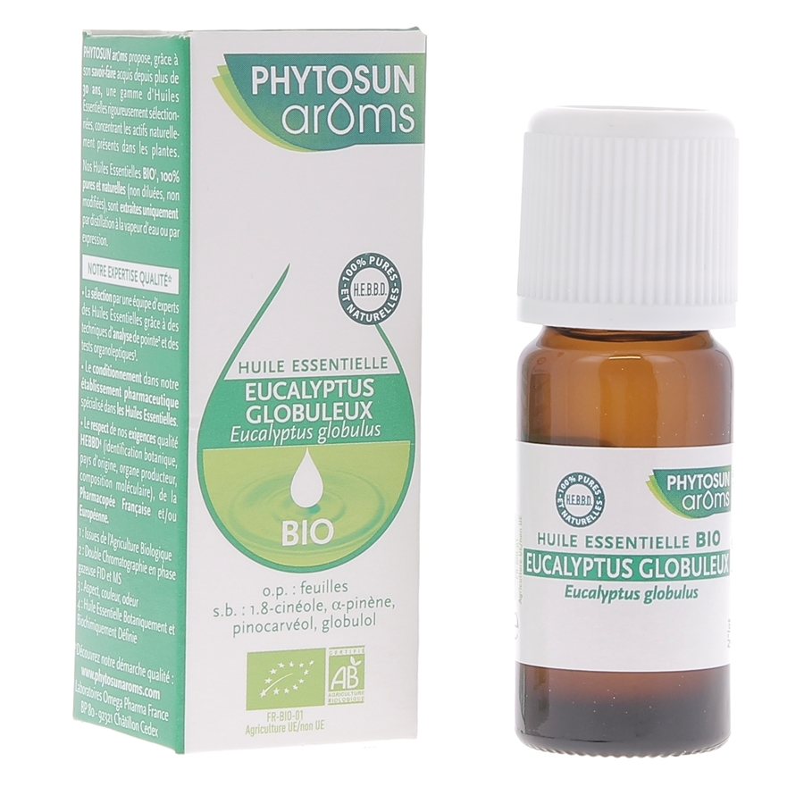 Inhalation d'huile essentielle d'eucalyptus composée